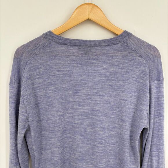 J. Crew Merino Wool V-neck Sweater in Heather Violet, Small, Transition Spring - Picture 6 of 9